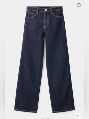 Mango Rinse High-Rise Wide Leg Jeans